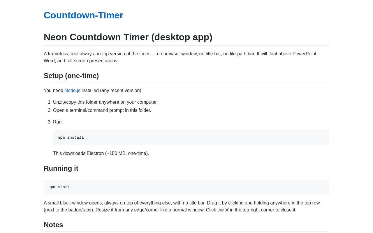 Preview of Countdown Timer