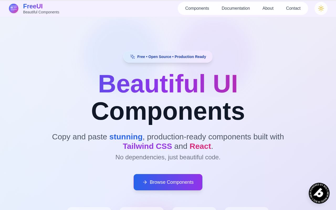 Preview of FreeUI