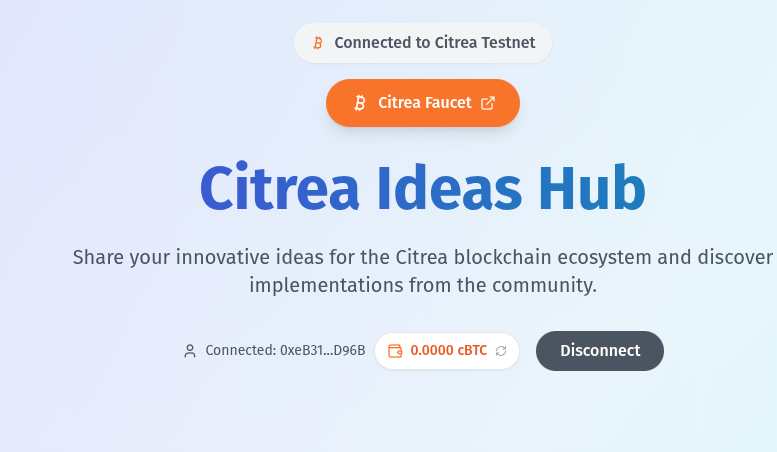 Preview of citrea idea hub