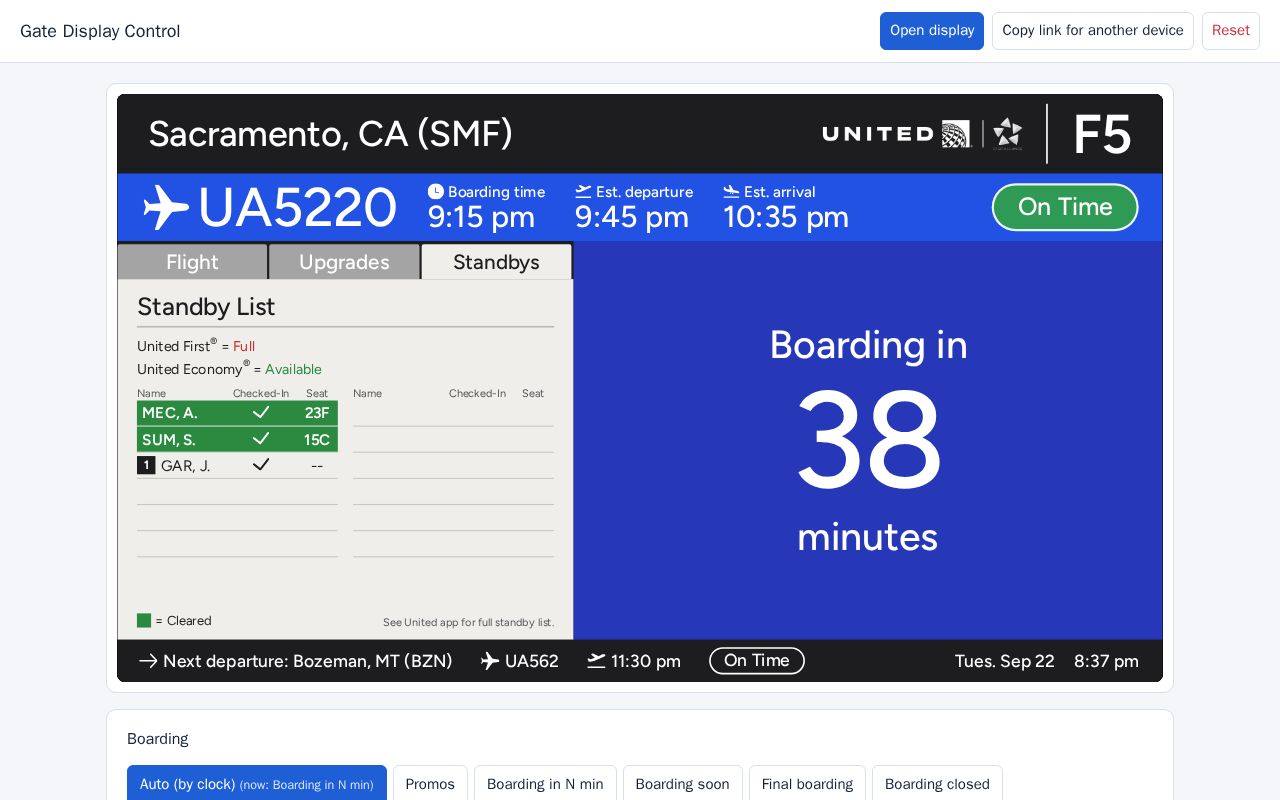 Preview of Flight Info Disp Sim