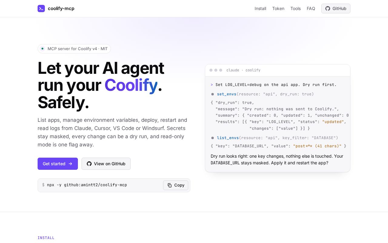 Preview of coolify-mcp