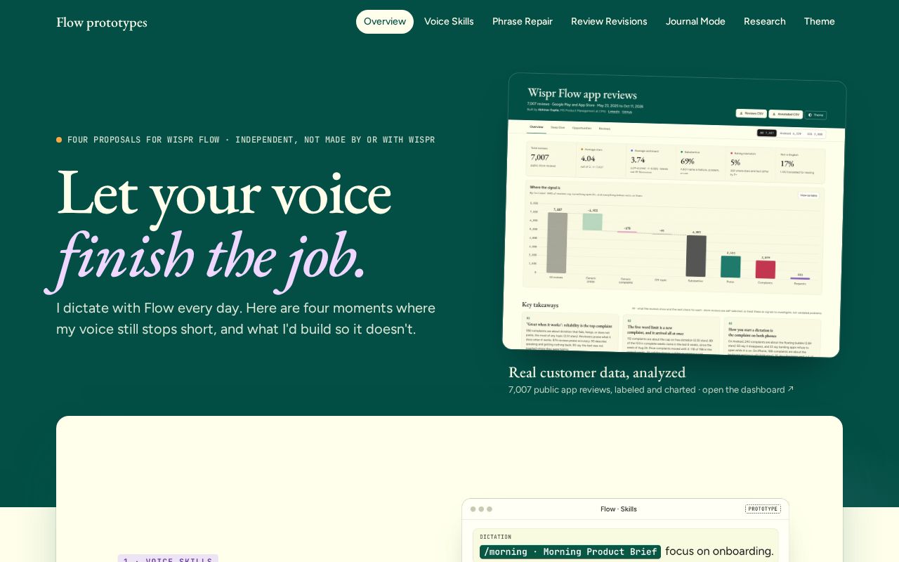 Preview of Wispr Flow Prototypes