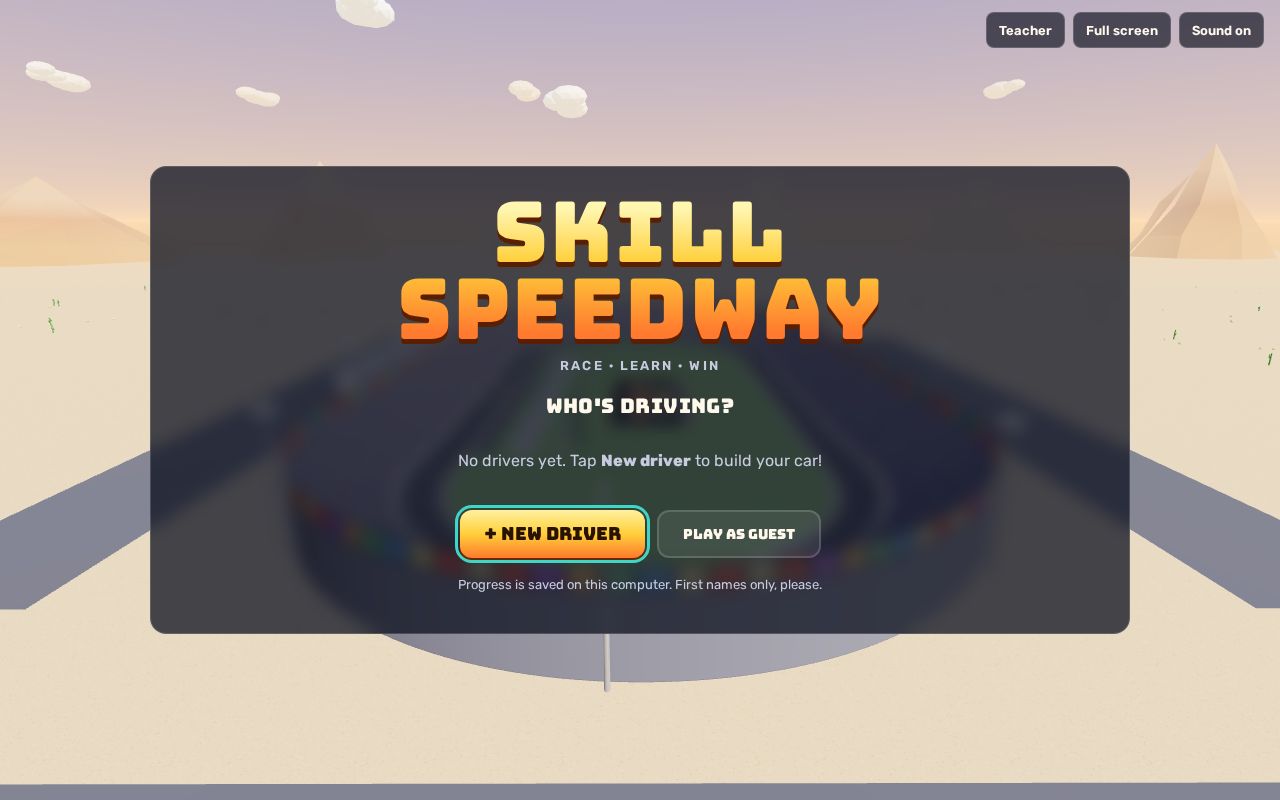Preview of Skill Speedway