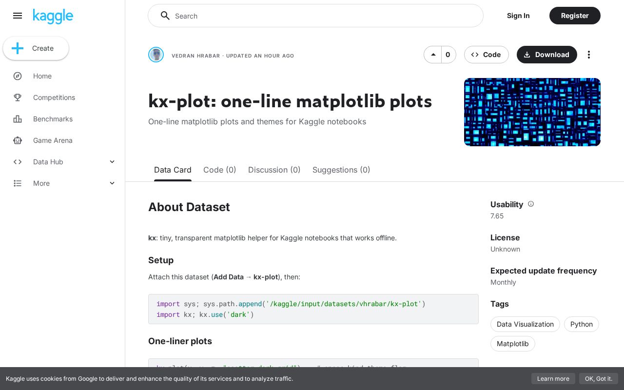 Preview of kx-plot: one-line matplotlib plots
