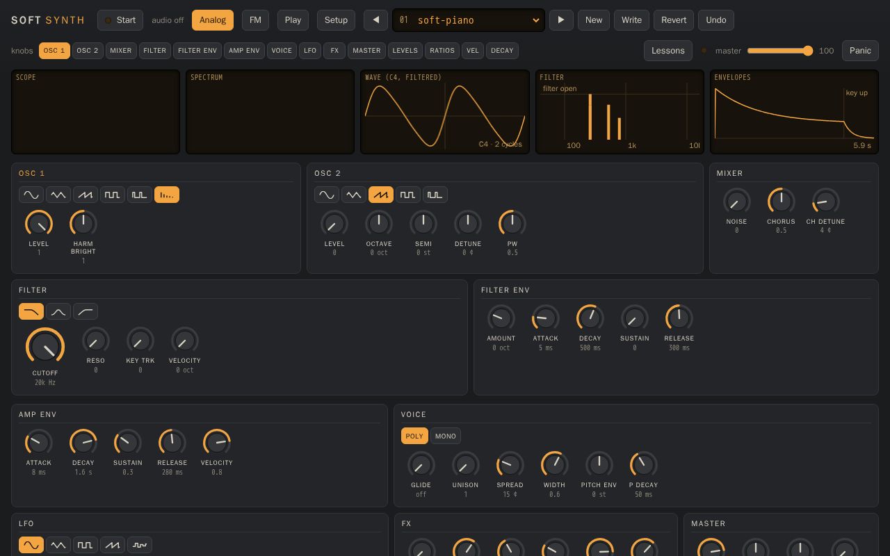 Preview of Soft Synth Web