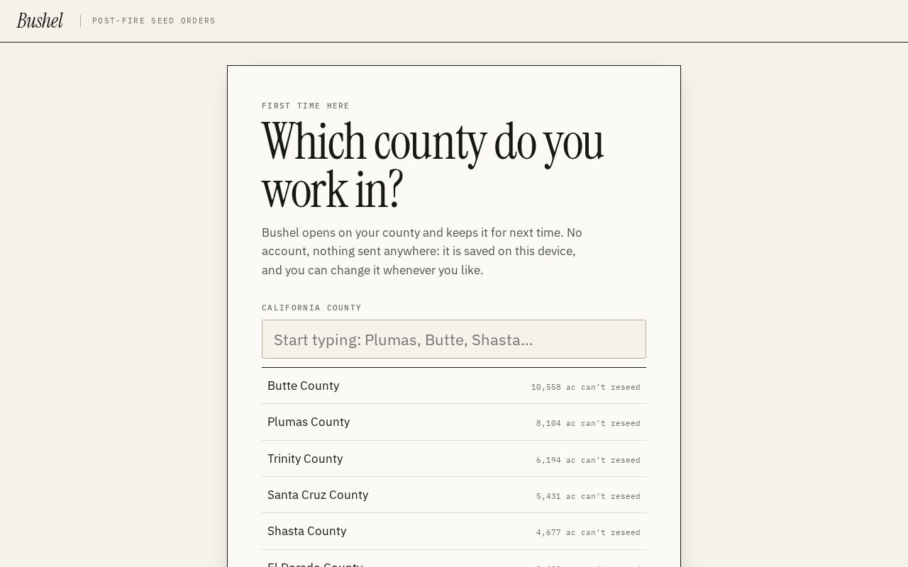 Preview of Bushel