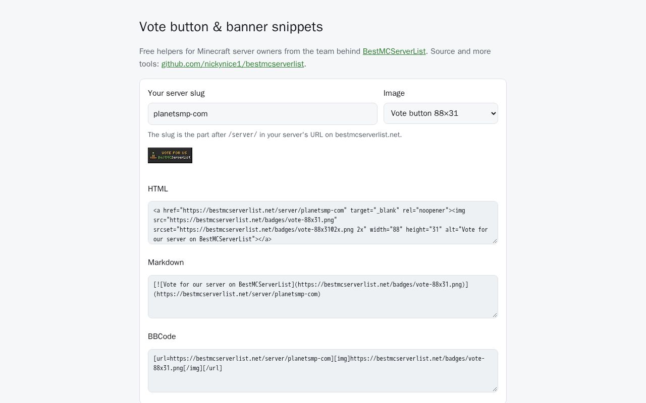 Preview of Bestmcserverlist