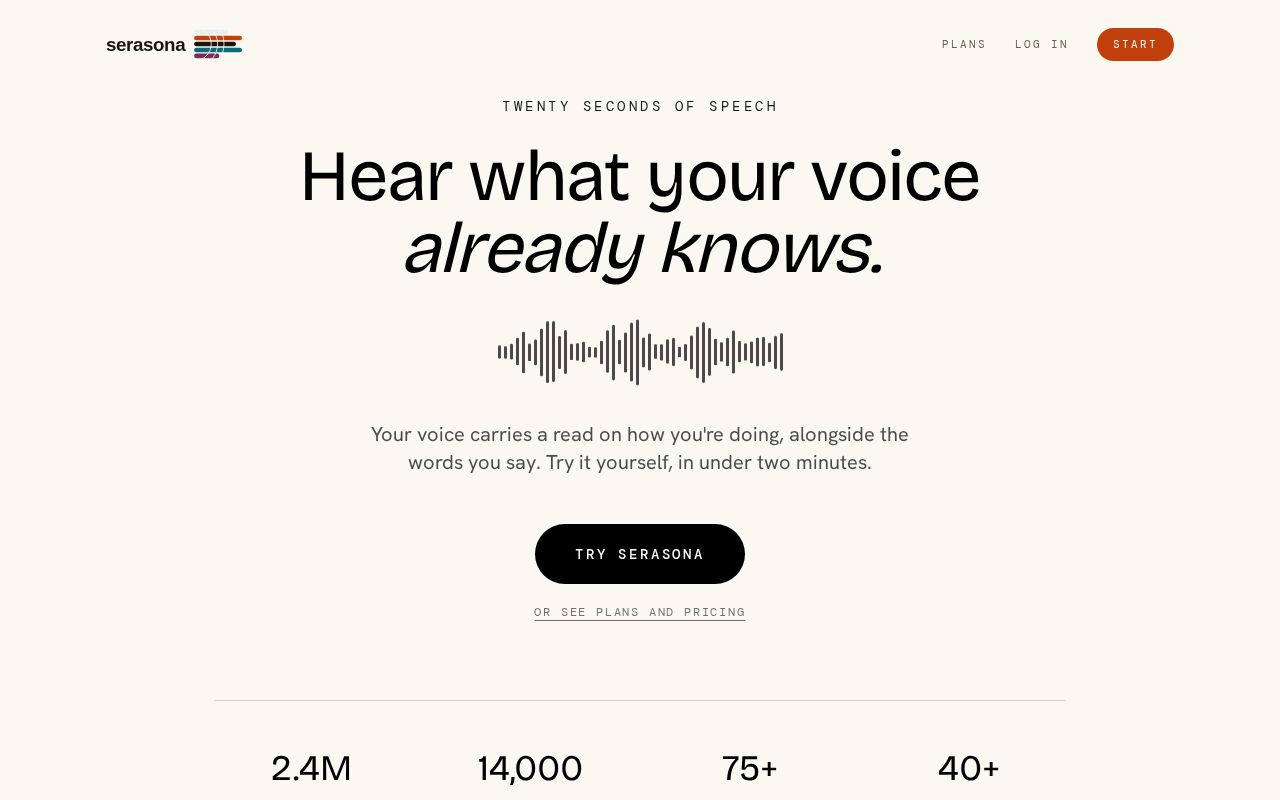 Preview of Serasona Voice Check-in