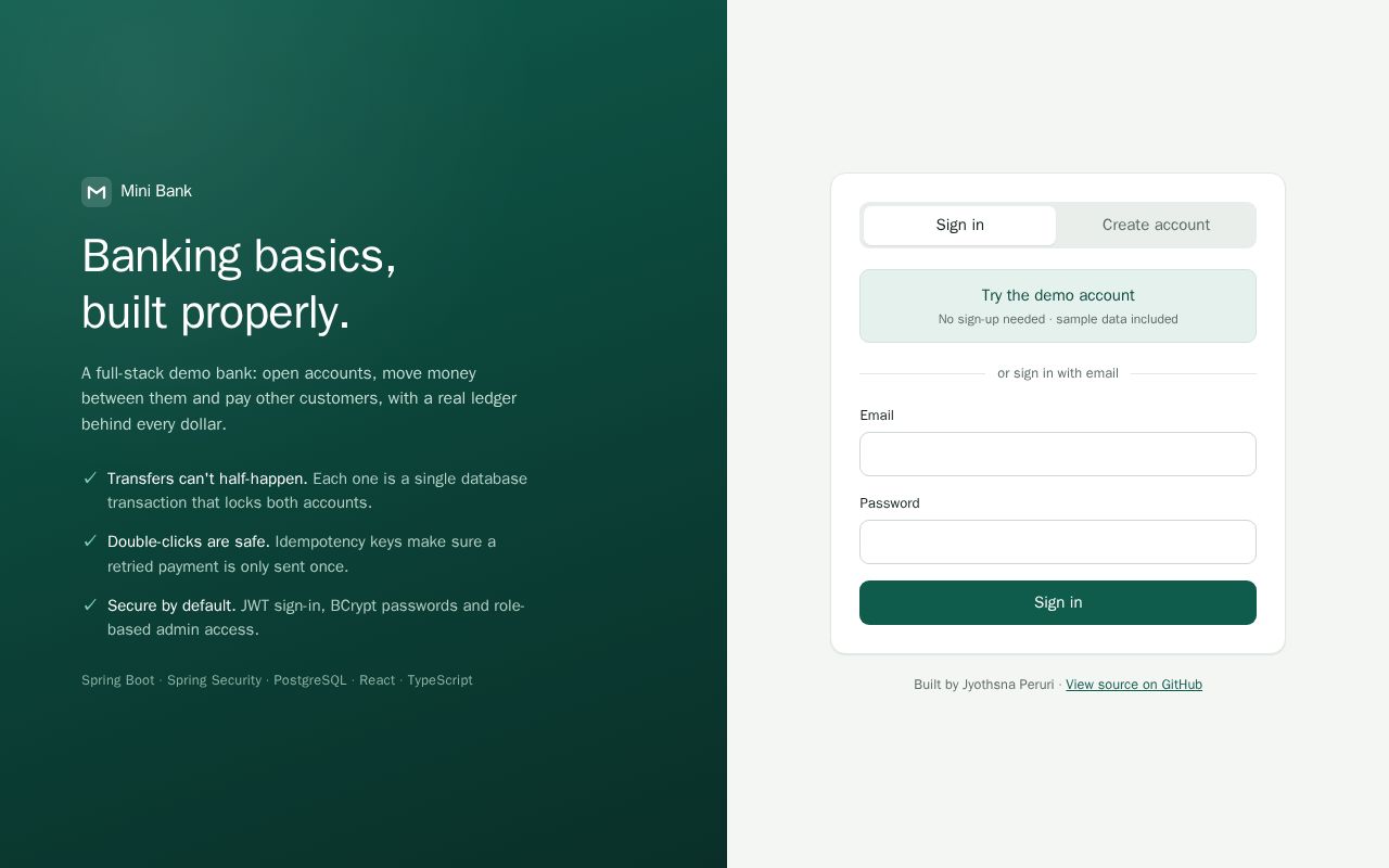 Preview of Mini Bank