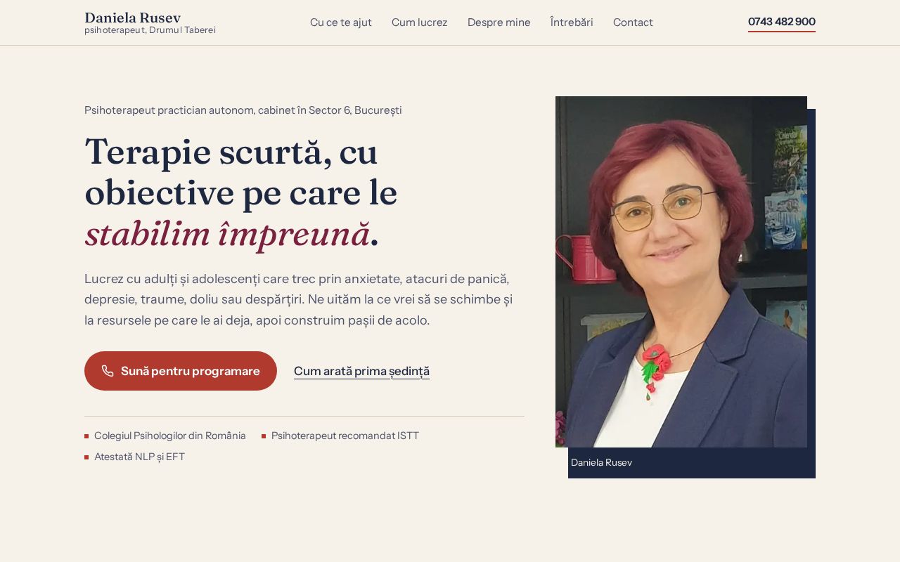 Preview of Daniela Rusev, psihoterapeut