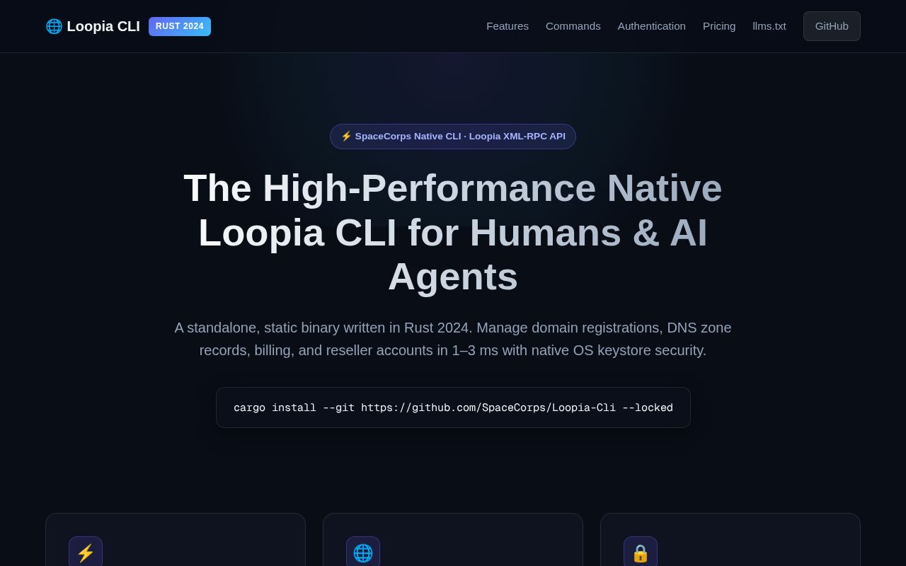 Preview of Loopia Cli