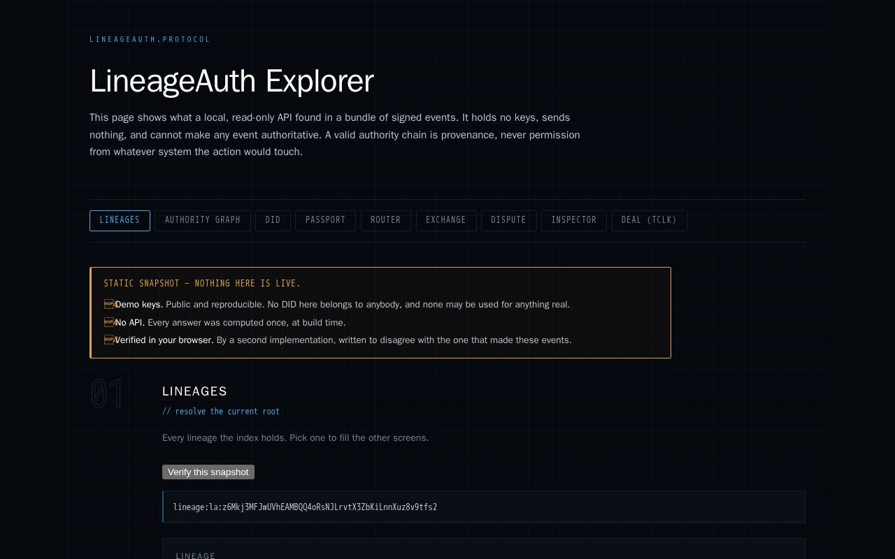 Preview of Lineageauth