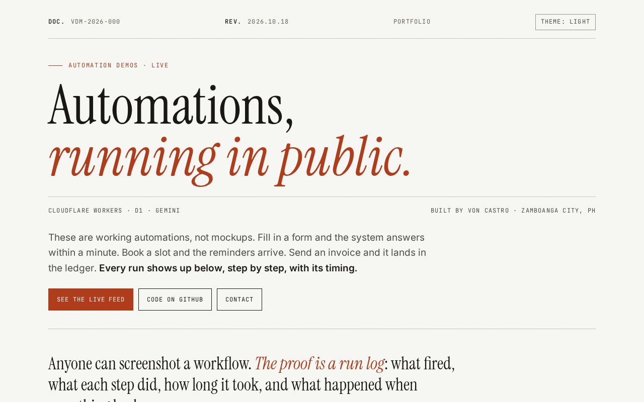 Preview of Automation Demos