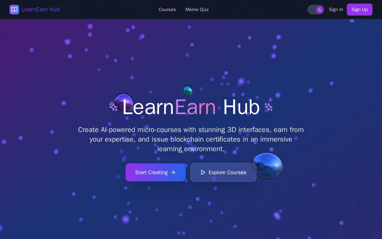 Preview of LearnEarn Hub