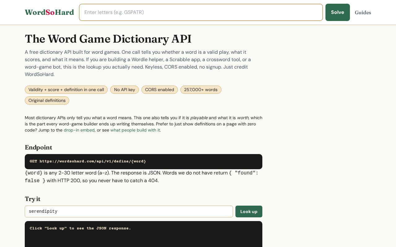 Preview of Wordsohard Api Examples
