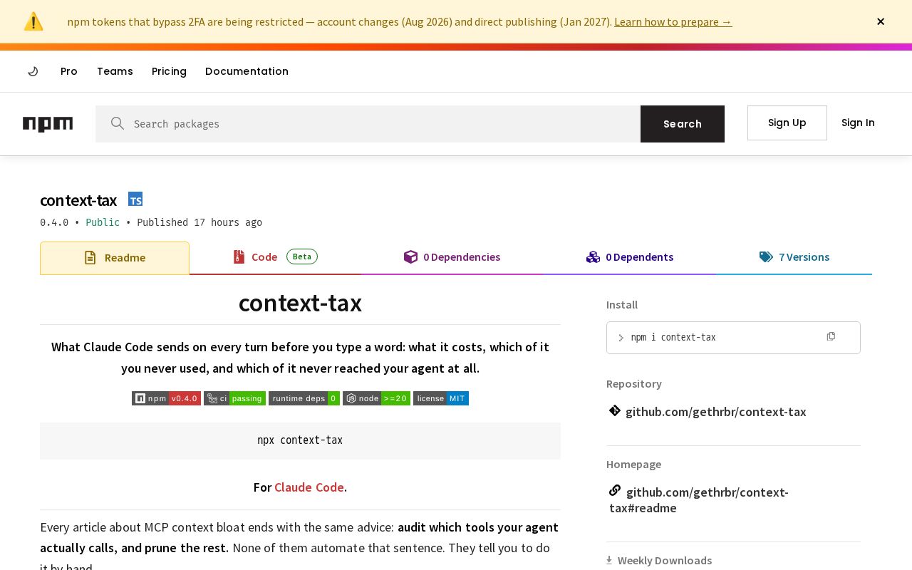 Preview of Context Tax