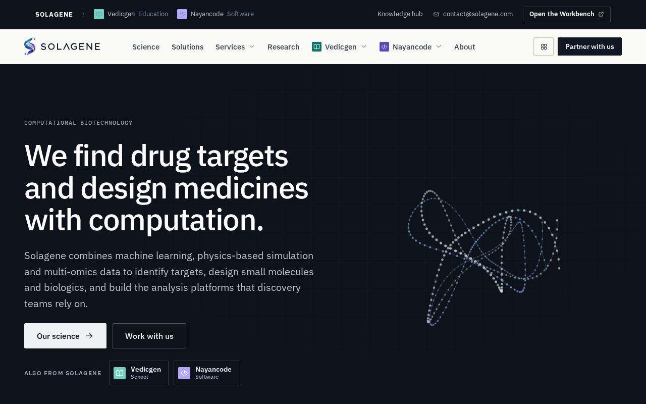 Preview of Solagene Website