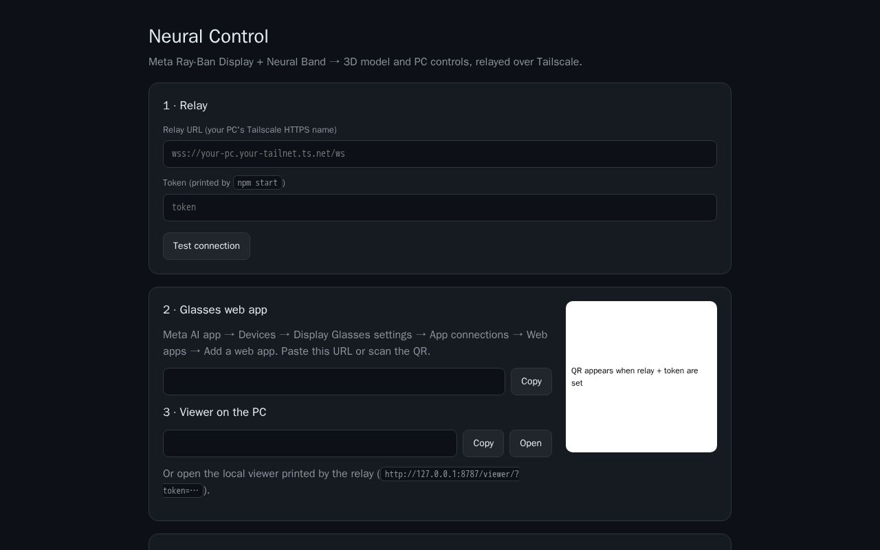 Preview of Meta Display Neural Control