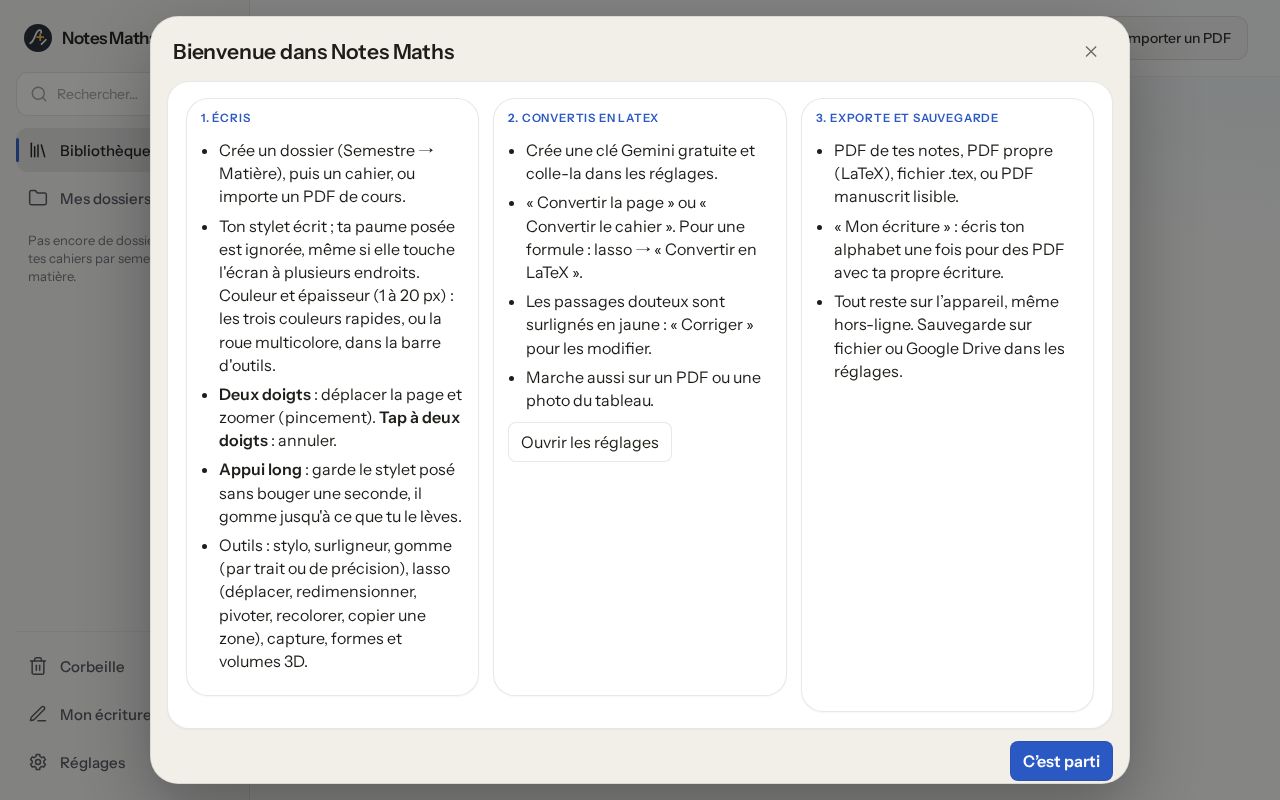 Preview of Math Notes App