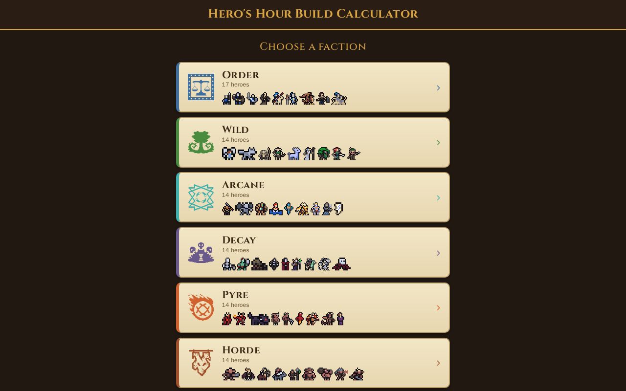 Preview of Hh Build Calc