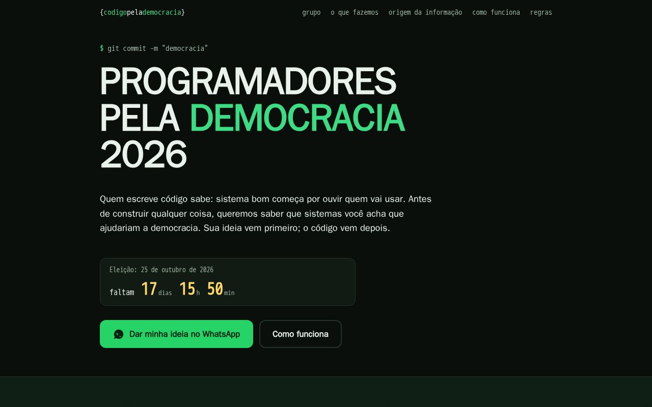Preview of Programadorespelademocracia