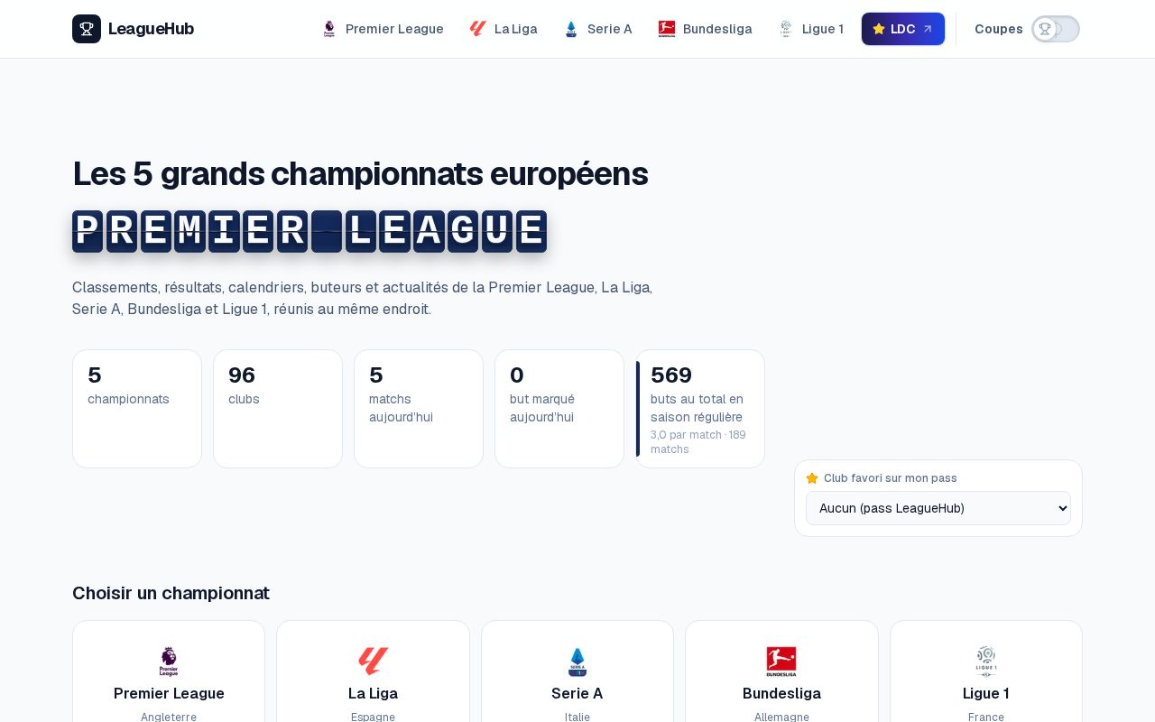 Preview of LeagueHub