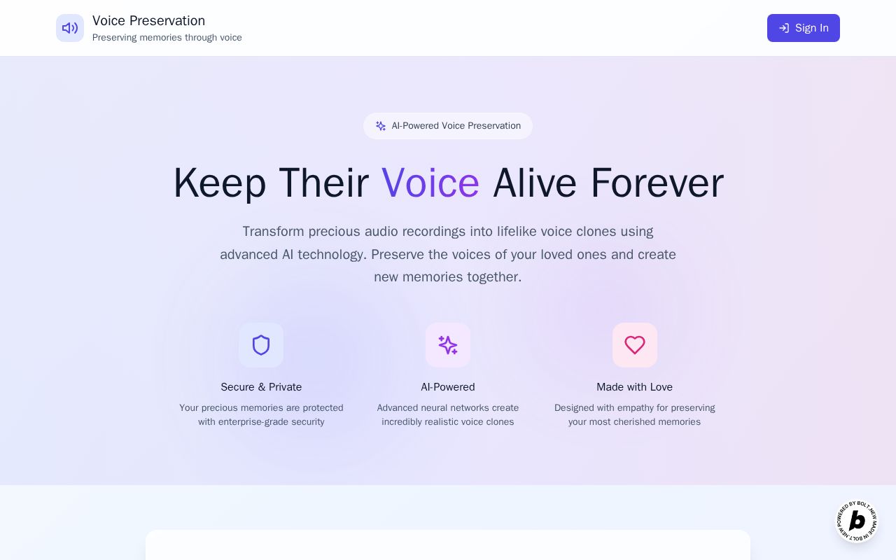 Preview of Voice Preservation