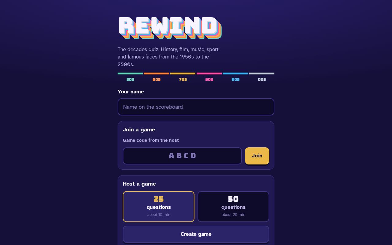 Preview of Rewind Quiz