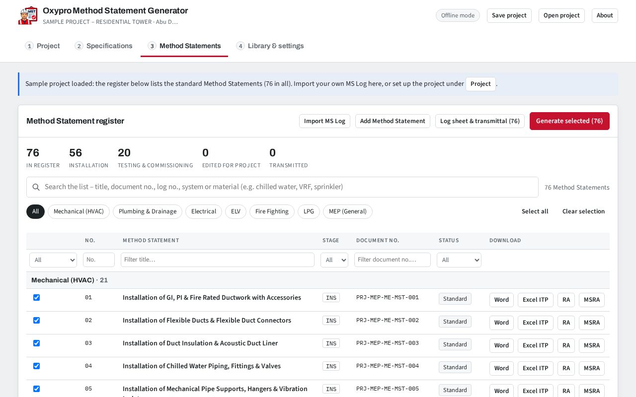 Preview of MEP MST Generator
