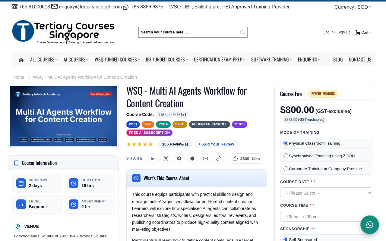 Preview of TGS 2023036153 Multi AI Agents Workflow For Content Creation
