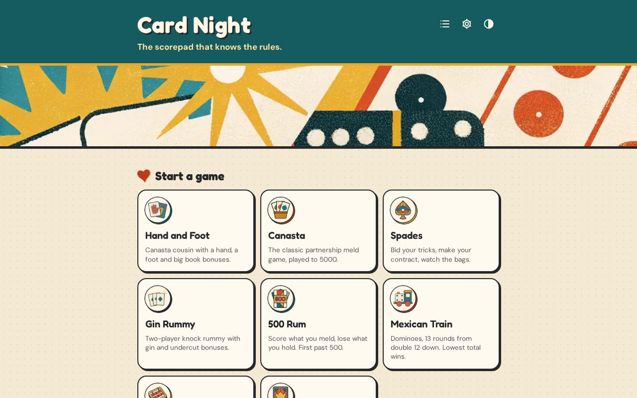 Preview of Cardnight Site