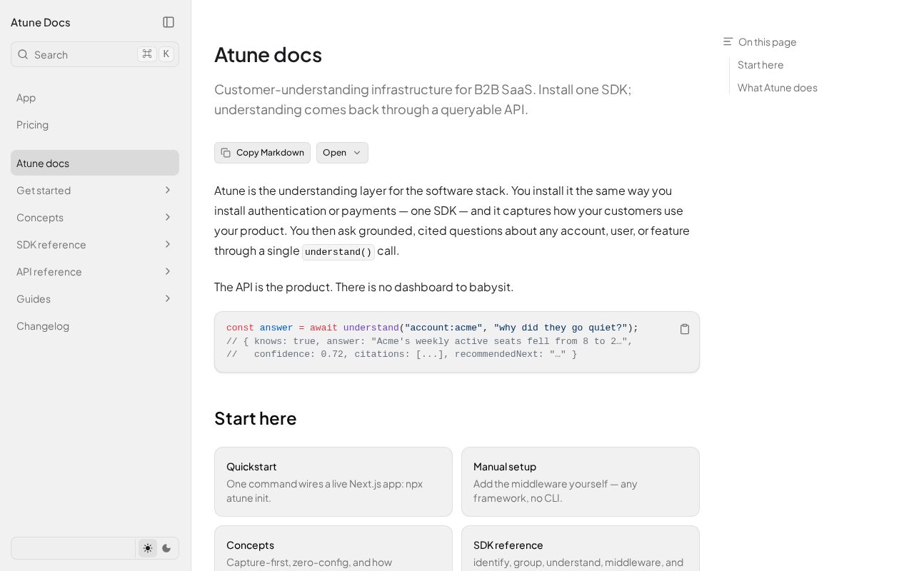 Preview of Atune Nextjs Example