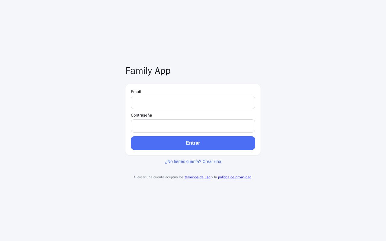 Preview of App familiar: calendario, tareas, compras, alimentación, finanzas (PWA)