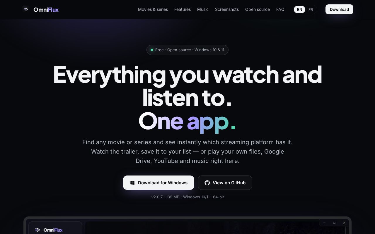Preview of Omniflux Player