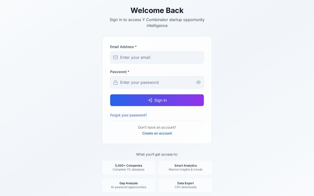 Preview of YC explorer