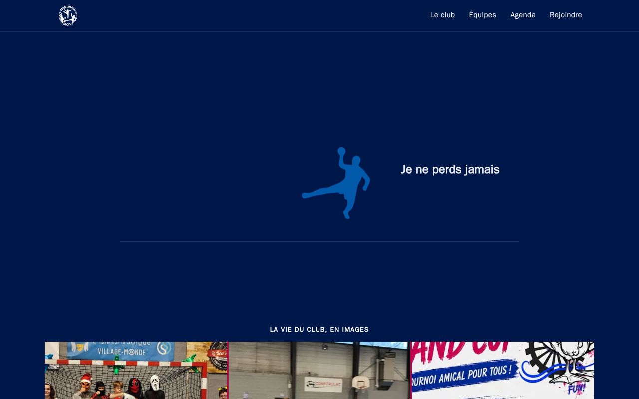 Preview of Site pour le club de Handball Hbi