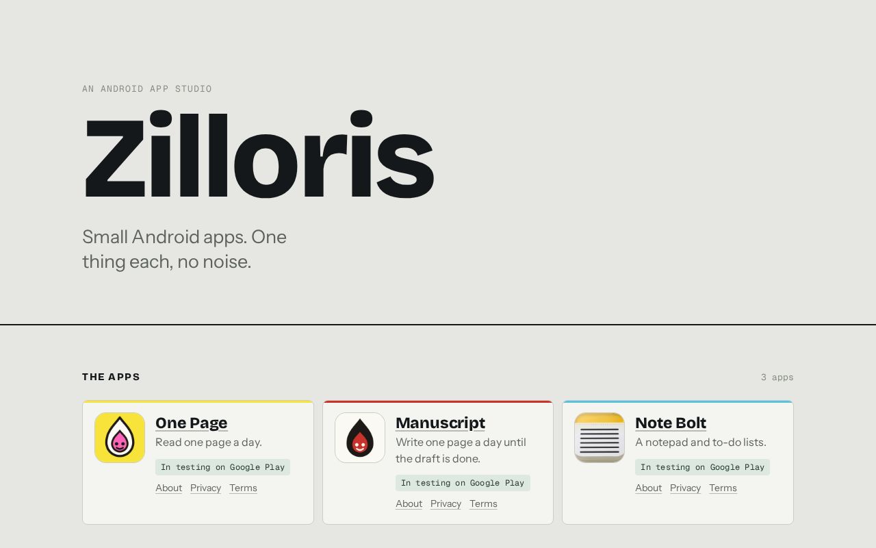 Preview of Zilloris Site