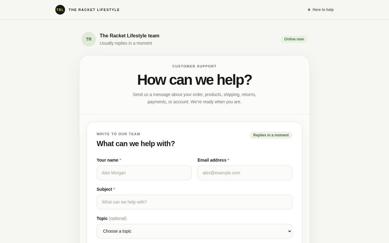 Preview of AI support webapp for sport ecommerce brand