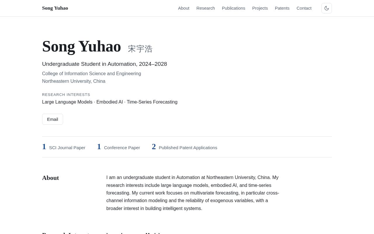 Preview of Song Yuhao