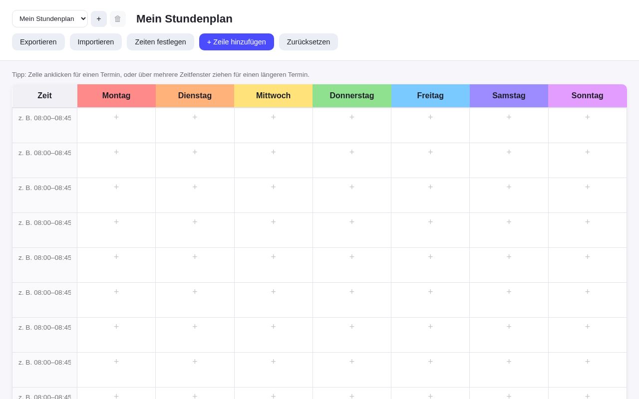Preview of Vibe Stundenplan