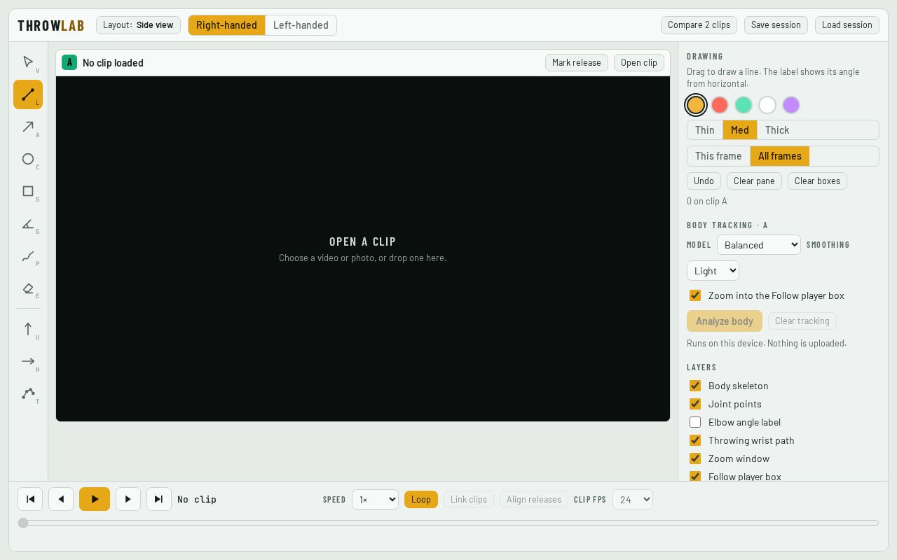 Preview of ThrowLab Analyzer