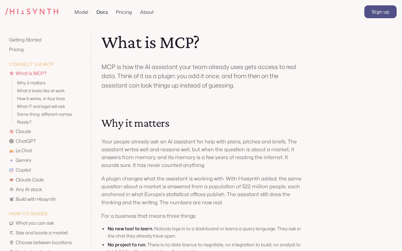Preview of Hiasynth Mcp Server