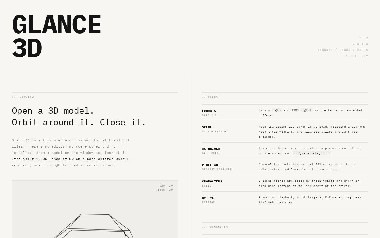 Preview of Glance3D