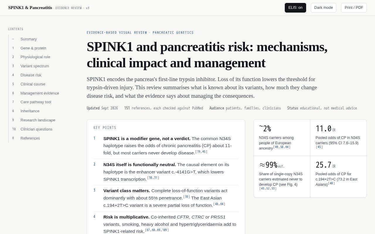 Preview of SPINK1 and Pancreatitis Risk: An Evidence-Based Visual Review