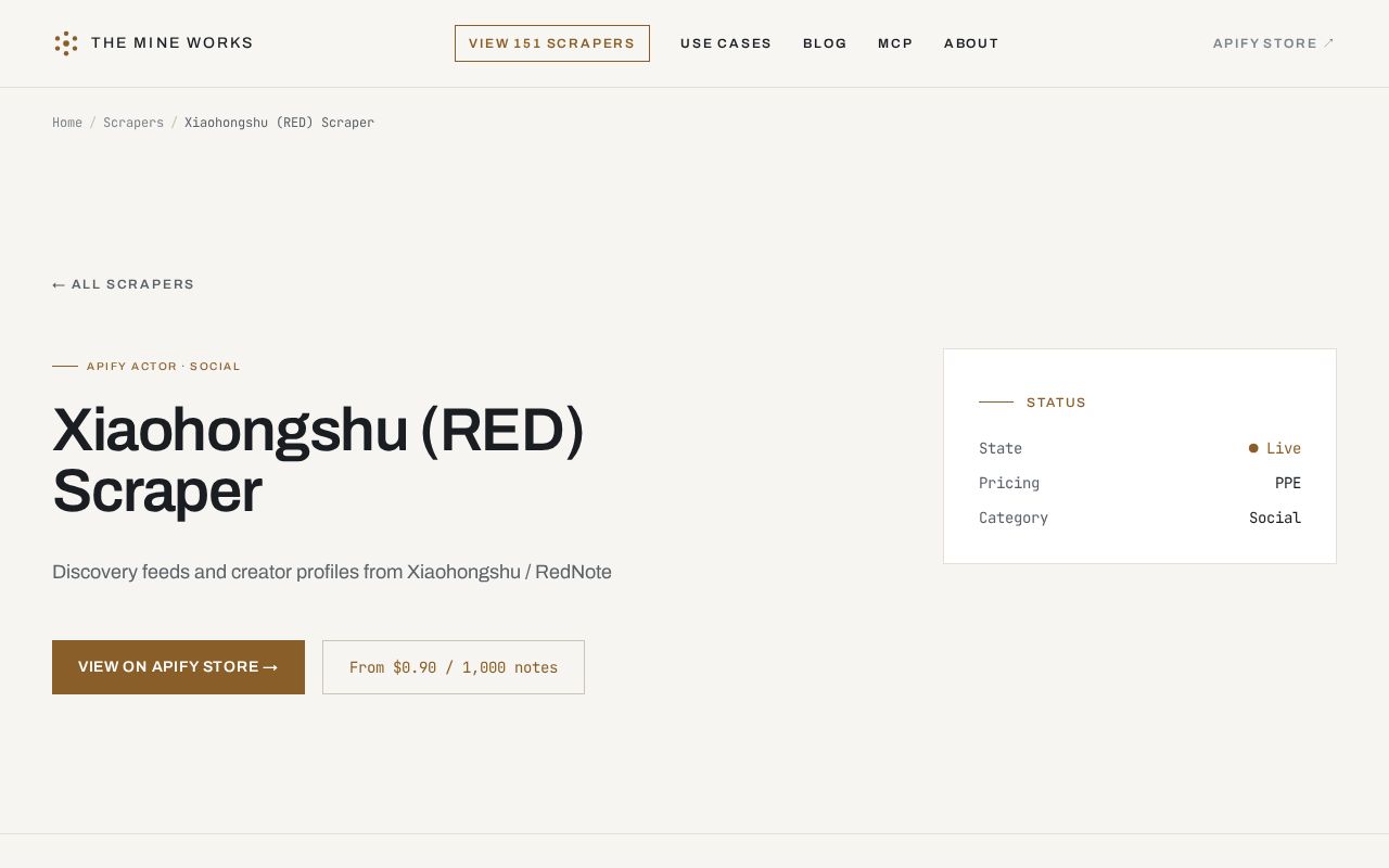 Preview of Xiaohongshu Scraper