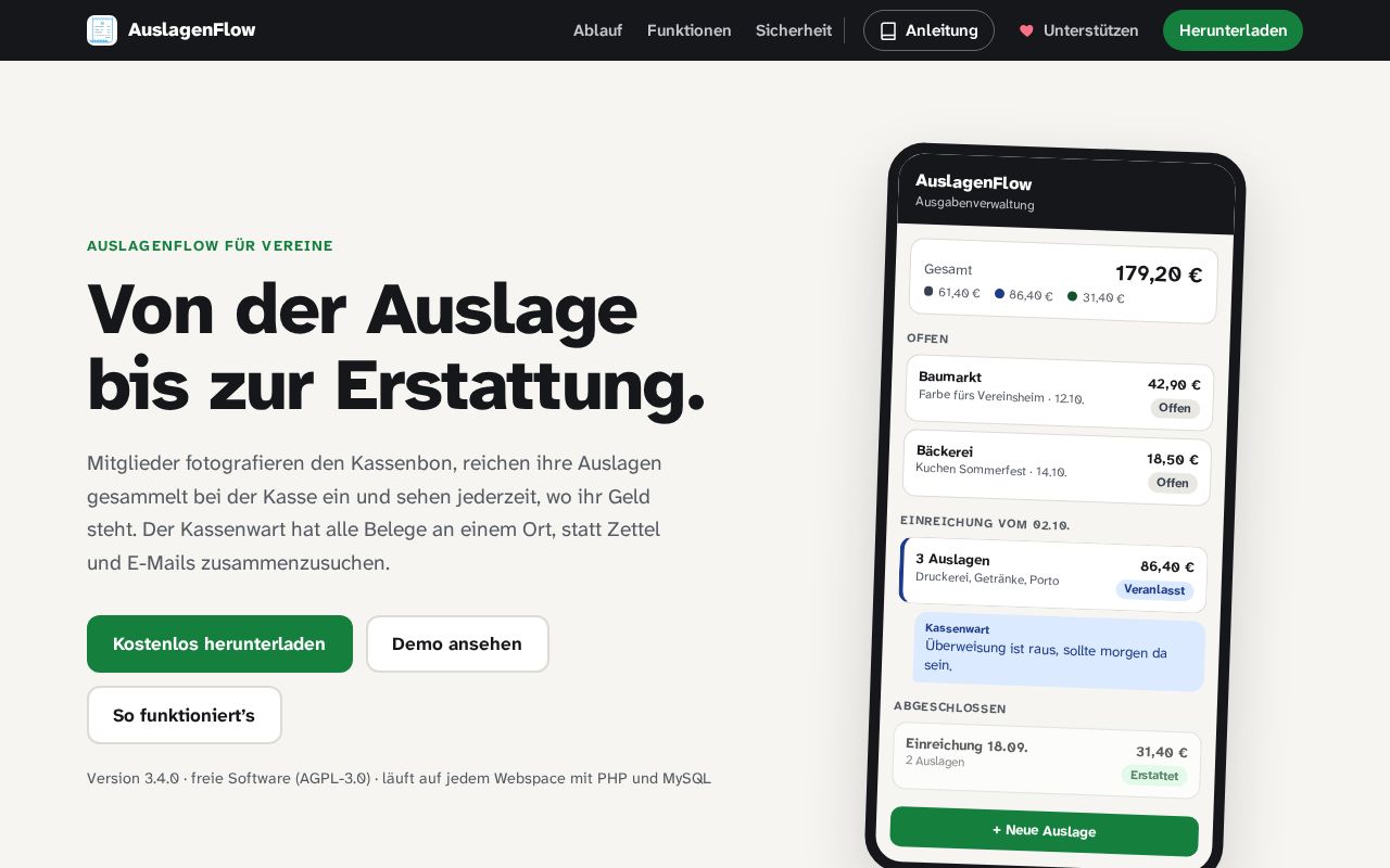Preview of Auslagenflow