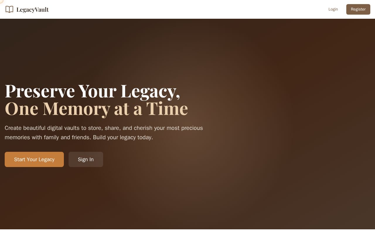 Preview of Legacy Vault