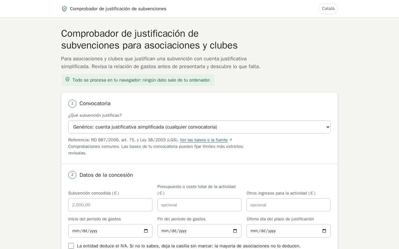 Preview of Comprobador Subvenciones