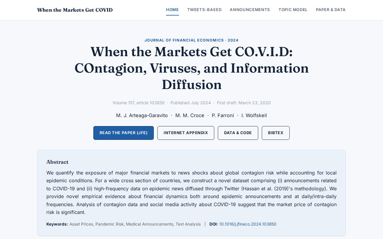 Preview of When Markets Get Covid Github Io