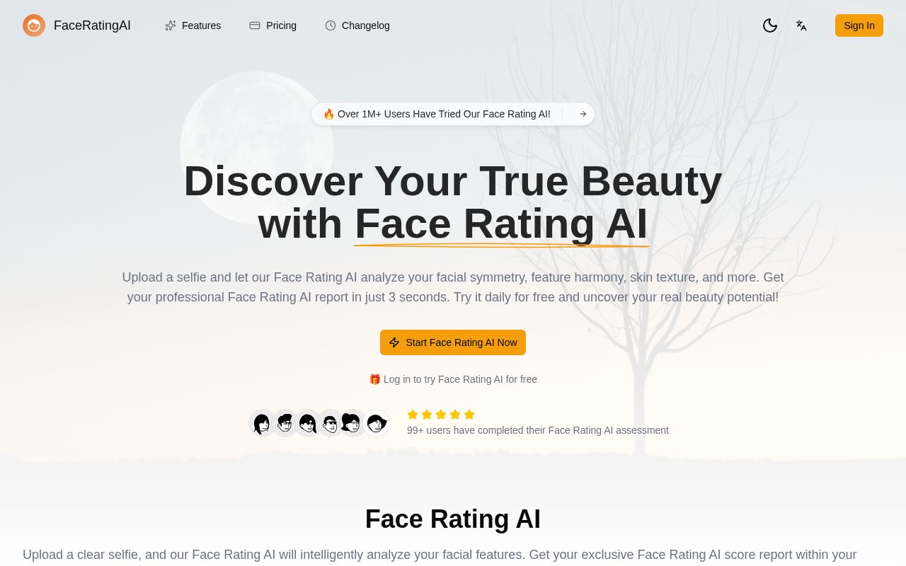 Preview of Face Rating AI